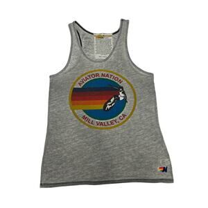 Aviator Nation Mill Valley CA Tank Top Men's Medium Retro Lightweight Slub